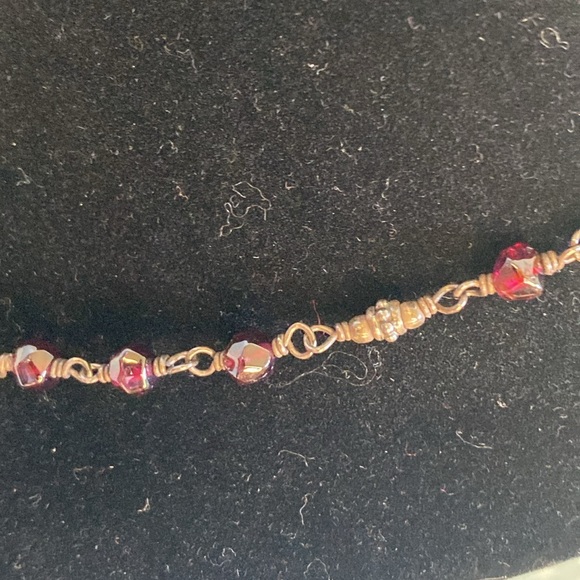 SILPADA Retired Faceted Red GARNET Beaded Sterling Silver Necklace N1053 - Picture 10 of 13